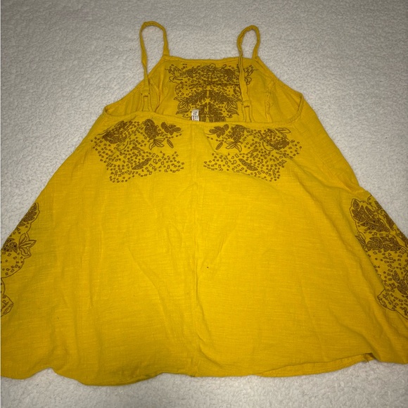 Free People Intimately Women Yellow Tulum Slip Mini Dress - Picture 8 of 11